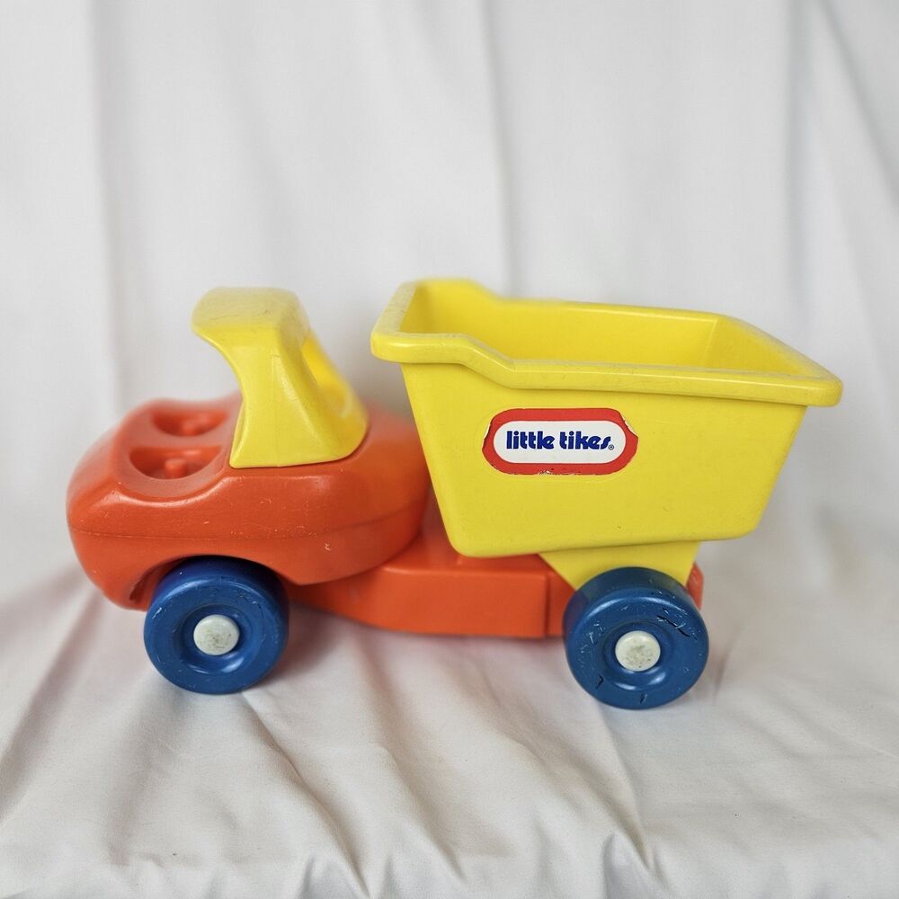 Little Tikes Yellow and Orange Dump Truck Toy Vintage